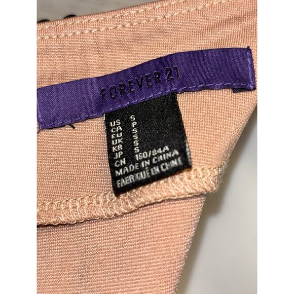 Forever 21 Salmon Color w Black Sequin Shoulder-Sleeveless Dress Small Mini NWT - Picture 11 of 12